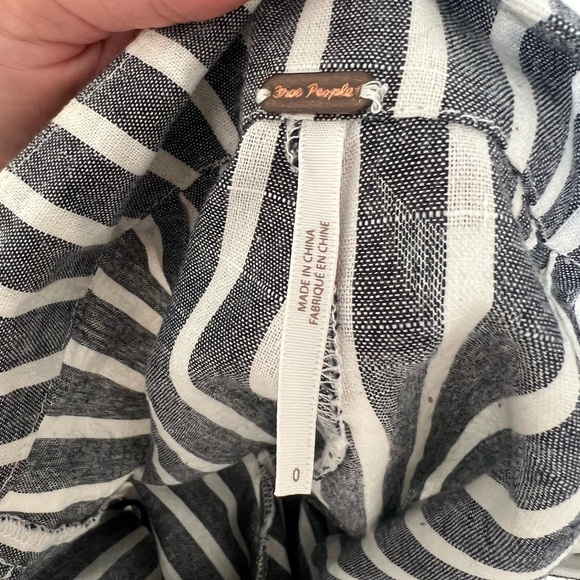 Free People Black and White Striped Pants - Picture 4 of 4